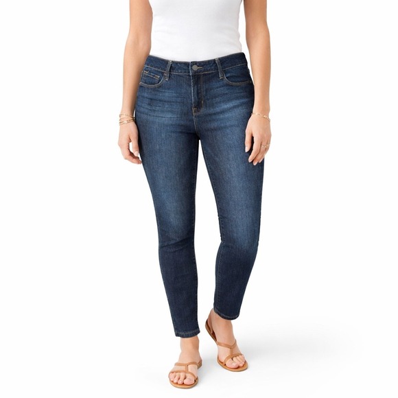 Old Navy Denim - Old Navy‎ Rockstar Jeans 8 Short Mid Rise Skinny Stretch Dark Wash Denim Womens